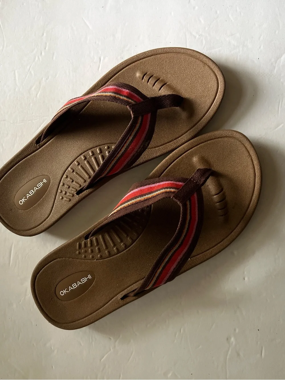 Okabashi Flip Flops Beach Shoes Made USA Women’s M 6 1/2 - 7 1/2